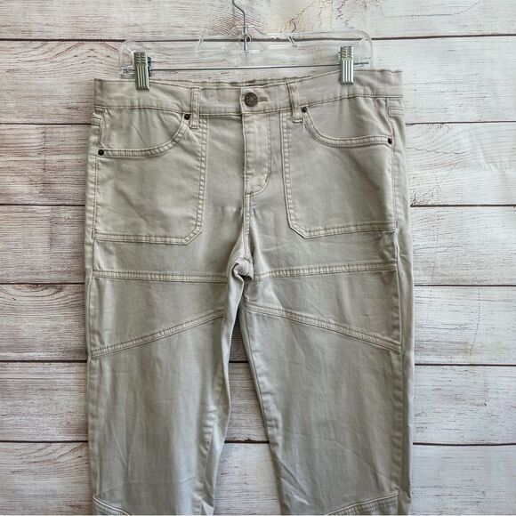 BDG MOTO SIDE ZIP SKINNY PANTS IN KHAKI - Picture 2 of 5